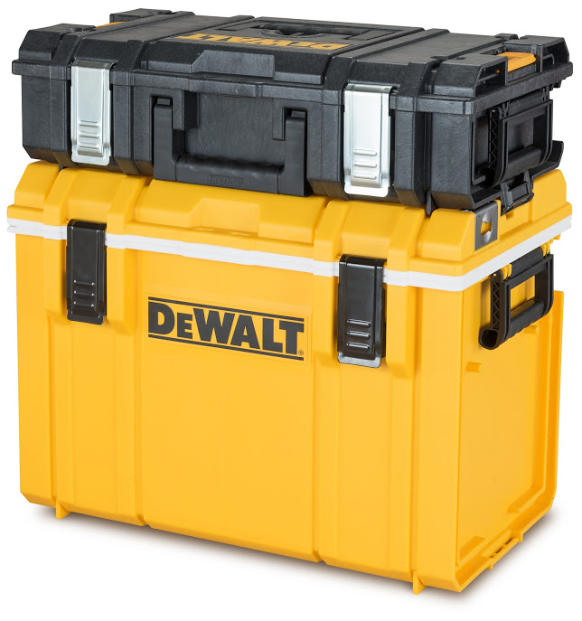 デウォルト(DeWALT) TSTAK クーラー ボックス 大容量 工具箱 収納ケース ツールボックス システム収納 BOX 積み重ね収納 IP54 坊塵 防水 設計 DWST83281-1 黄色 - 2