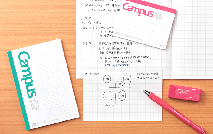 コクヨ キャンパス まとめがはかどるノートふせん シリーズに 方眼罫タイプとミニサイズが登場 Webマガジン Axis デザイン のwebメディア