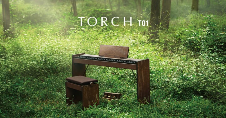 希少木材グラナディラの未利用材を鍵盤に活用した ヤマハの電子ピアノ「TORCH『T01』」